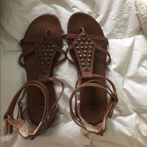 brown sandals